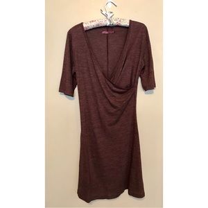 Rusty Red PrAna Nadia Faux-Wrap Dress